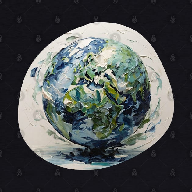 Impasto oils capture the floating globe by dorasullivan